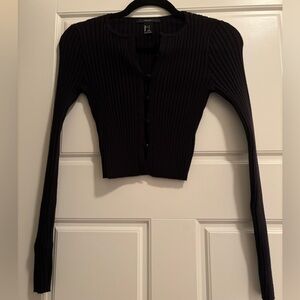 Cropped forever 21 button up sweater
